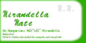 mirandella mate business card